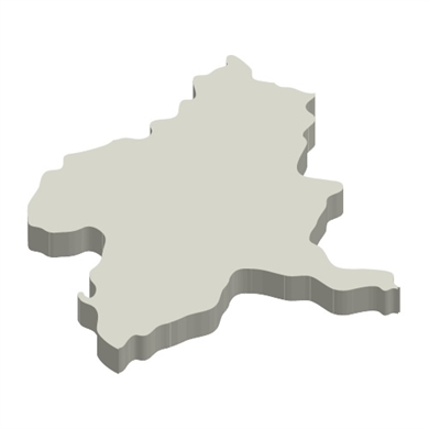 群馬県の立体MAP