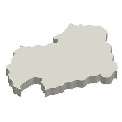 広島県の立体MAP