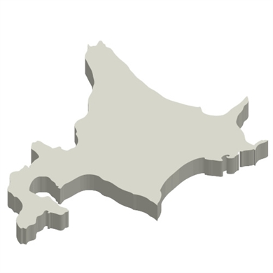 北海道の立体MAP