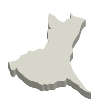 茨城県の立体MAP