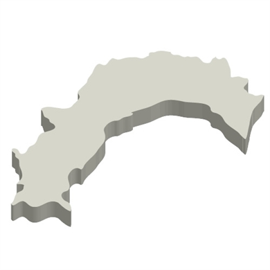 高知県の立体MAP