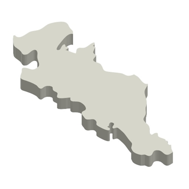 京都府の立体MAP