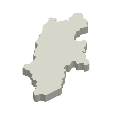長野県の立体MAP