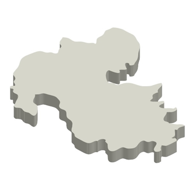 大分県の立体MAP