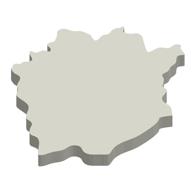 岡山県の立体MAP