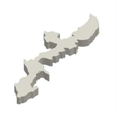 沖縄の立体MAP