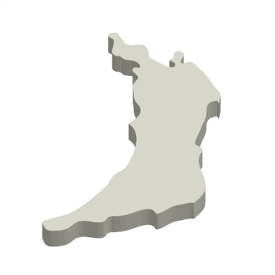 大阪府の立体MAP