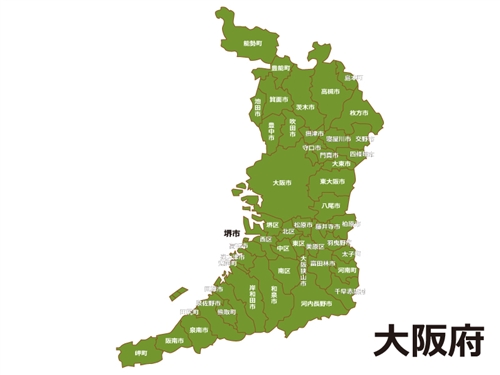 大阪全域のMAP