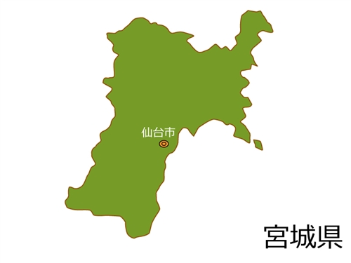 宮城県仙台市のMAP