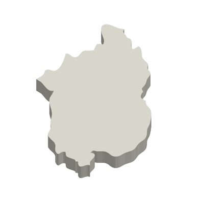 滋賀県の立体MAPと主要都市