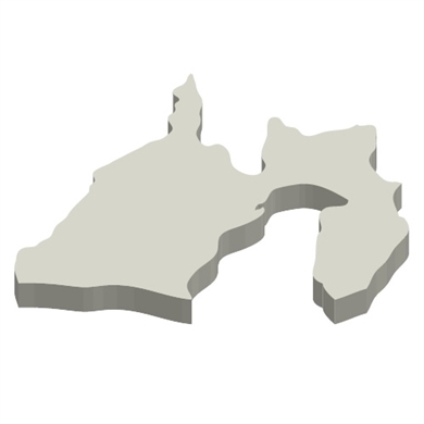 静岡県の立体MAP