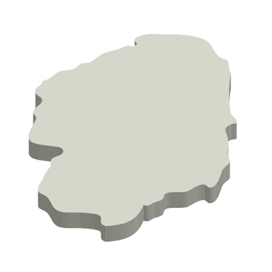 栃木県の立体MAP