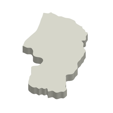 山形県の立体MAP